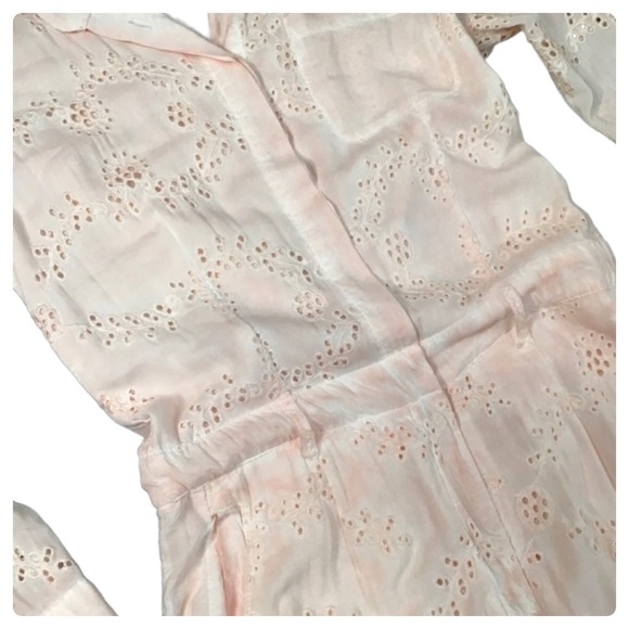 YFB | Levi Eyelet Jumpsuit in Sea Salt Oil Wash (Lt. Pink) Size Small - Picture 6 of 15